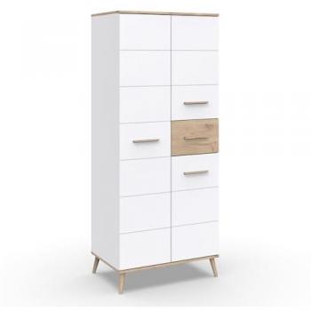 Kleiderschrank für das Babyzimmer 84 cm weiß Eiche FELIN-43