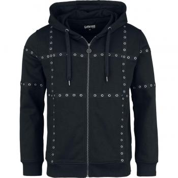 Sudadera Negra Gótica con Cremallera de Gothicana by EMP