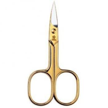 Pfeilring Gekrümmte Nagelschere vergoldet