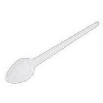 White Plastic Teaspoons, 100 Pack