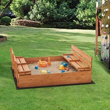 En.casa Sandkasten Campillos mit zwei Bänken