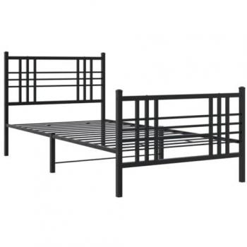 VidaXL Metallbettgestell Schwarz 90x190 cm