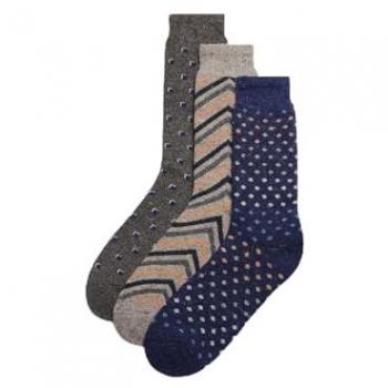 Pack 3 calcetines de angora extrasuaves estampados para hombre Ysabel Mora