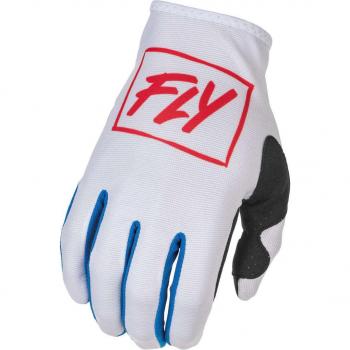 Fly Racing Lite Handschuhe für Motocross 3XL Weiss Rot Blau