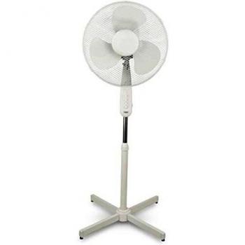 Trebs Büro Standventilator, 40 Watt, höhenverstellbar, Weiß