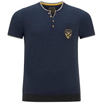 Charles Colby T-Shirt »T-Shirt EARL GUINNS« dunkelblau melange
