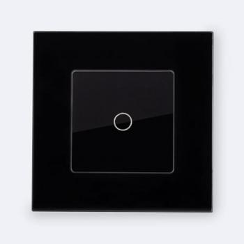 Interruttore Touch Wi-Fi Nero con Cornice in Vetro Moderno