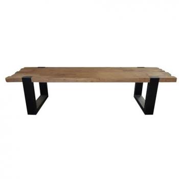 Teak Couchtisch 130x60 cm Wohnzimmertisch Beistelltisch Sofatisch Braun