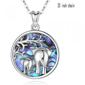 Colgante Elegancia: Elefante, Perla y Árbol en Plata