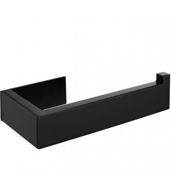 Black Stainless Steel Towel and Toilet Paper Wall Rack