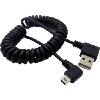 USB 2.0 Right Angle A Male to Mini B 5p Cable