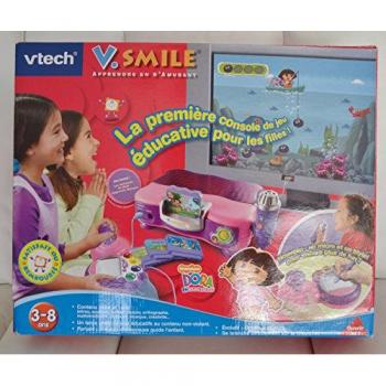 Mini Console V.Smile Rose VTech avec Dora l'Exploratrice
