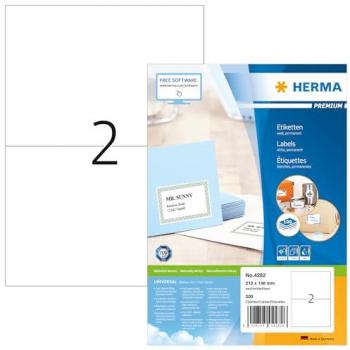 HERMA Wit A5 Printlabels – 200 stuks, 4282