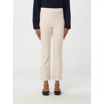 Elegant White Cropped Trousers for Women by Twinset