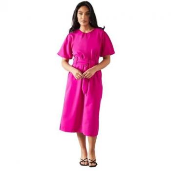 Wallis Petite Tailored Crepe Pencil Dress – Magenta
