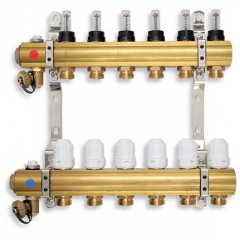 RZP12S Thermostatic Distribution Manifold with Mechanical Flow Control Valves
