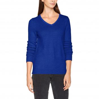 Vila Clothes Viril Suéter de Punto L/s para Mujer, Azul