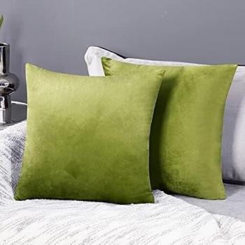 Mystic Green Velvet Cushion Cover Pair