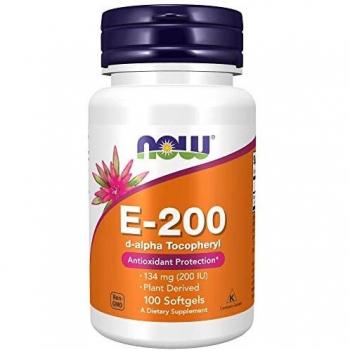 100-Softgel Vitamin E 200 (Natural) – NOW Foods