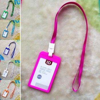 Tarjetero de colores de caramelo con cordón para tarjetas