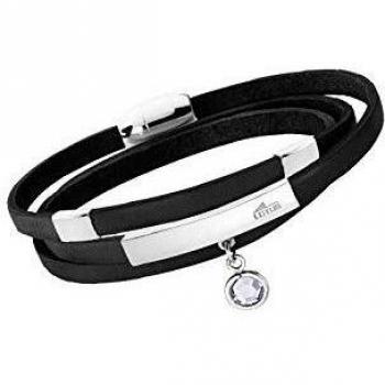 Bracelet Lotus Noir (Femme) – Ls1961‑2/3 en Cuir