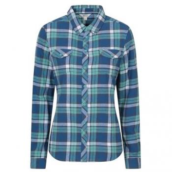 Willow Women's Blue Brushed Flannel Shirt, Size 12 – Mountain Warehouse