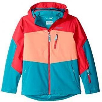 Marmot Elise Jeansjacke – Blau/Disco Pink, S (für Mädchen)