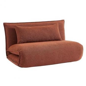 Poltrona Sweeek Duo Terracotta con Tessuto Bouclé