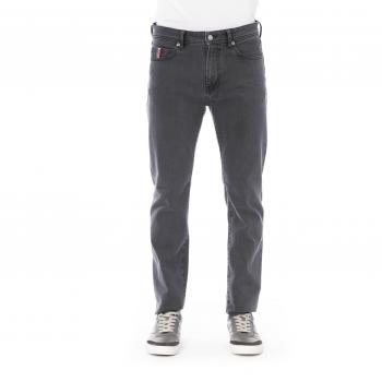 Pantaloni in cotone YES ZEE, colore marrone, W36