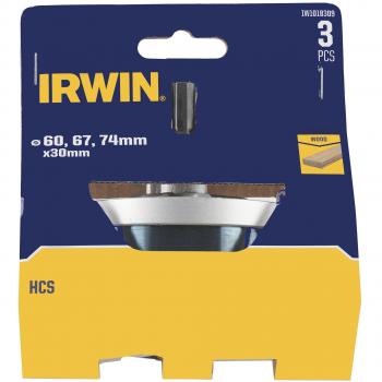 IRWIN 3 gatenzagen voor hout en gipsplaat, diepte 30 mm
