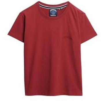 T‑shirt femme Superdry Essential Logo couleur rouge