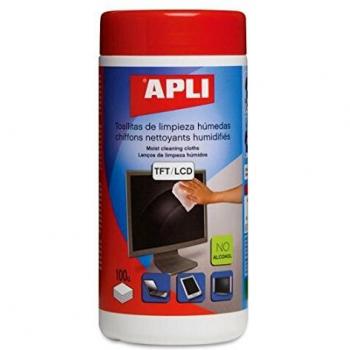 Toallitas de limpieza APLI para pantallas LCD y TFT