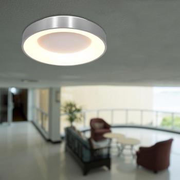 Plafón de techo LED Ringlede 2.700 K Ø 30 cm, Steinhauer, plata