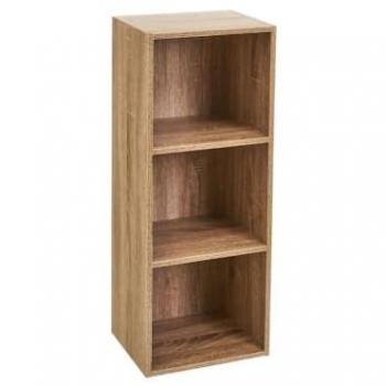 Soporte Móvil para Libros: Estantería de 2 Cubos Madera Marrón