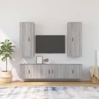 VidaXL 5-teiliges TV-Möbel-Set in Grau Sonoma Holzwerkstoff
