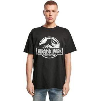 Merchcode T-Shirt „Jurassic Park“ – Oversize Damen, Rundhals, schwarz