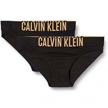 Calvin Klein Slip de bikini 2pièces, noir, taille fabricant : 10-12 (Pour fille)