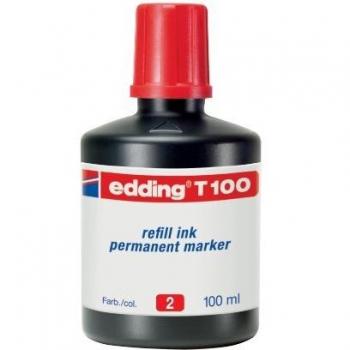Edding T 100 Permanentmarker Nachfülltinte rot 100 ml