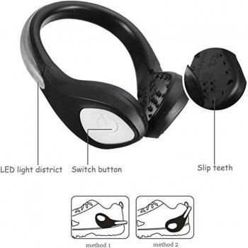 Lumières de chaussure LED avec clip de sécurité