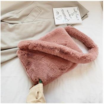 Sac à provisions en peluche grande capacité