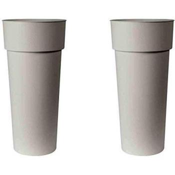 EURO3PLAST 3013.03/2 Stück Pflanztopf rund x hoch (Weiß)