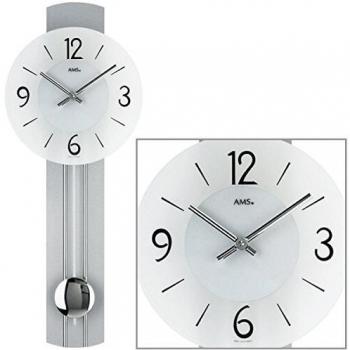 Wanduhr AMS 7275 mit digitalem Quarzwerk und einer Größe von 63 x 32 x 18 cm