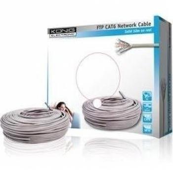 König Cable Ethernet 50m FTP gris