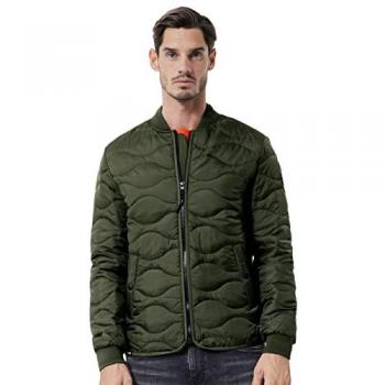 STREET ONE MEN Steppblouson Unifarbe Herren Jacke XL Waldgrün