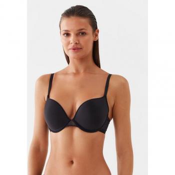 Stilvoller Push-up-BH P46L20 in Schwarz