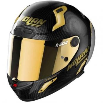 Nolan X-804 RS Ultra Carbon Golden Edition Casque Noir Or Taille L