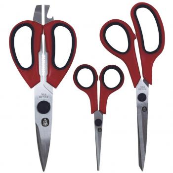 Spear & Jackson Scissor Set-3 Pieces, Red/Silver, 20 x 26 x 1.5 cm SCISSORS3PS