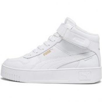 Puma Sneakers Femme Carina Street, Blanc/Doré, Taille 37.5