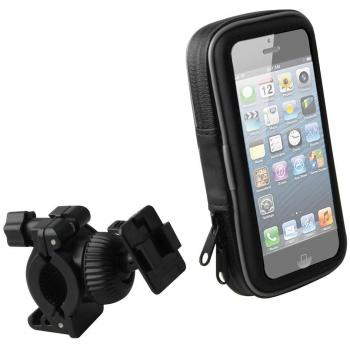 Funda Soporte de Bicicleta Muvit MUCHL0026 para Smartphone, Unisex, Negro, Talla Única