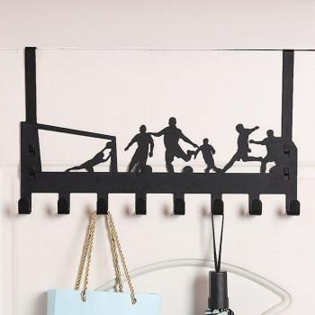 Cartoon Design Wall Mounted Iron Door Hanger with 8 Hooks